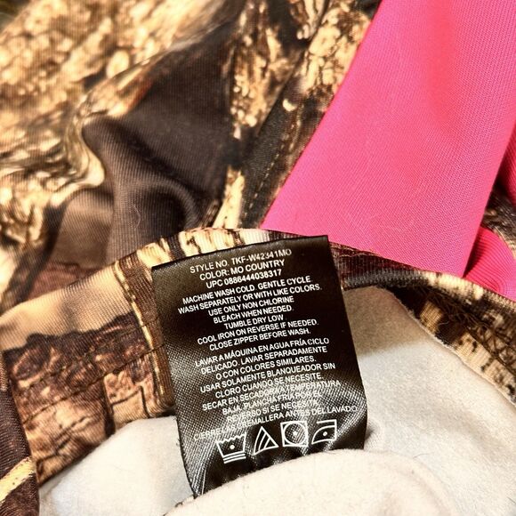 Mossy Oak 1/4 Zip Pullover Shirt Womens M Pink Camo Gorpcore Hunting Country - Picture 9 of 10
